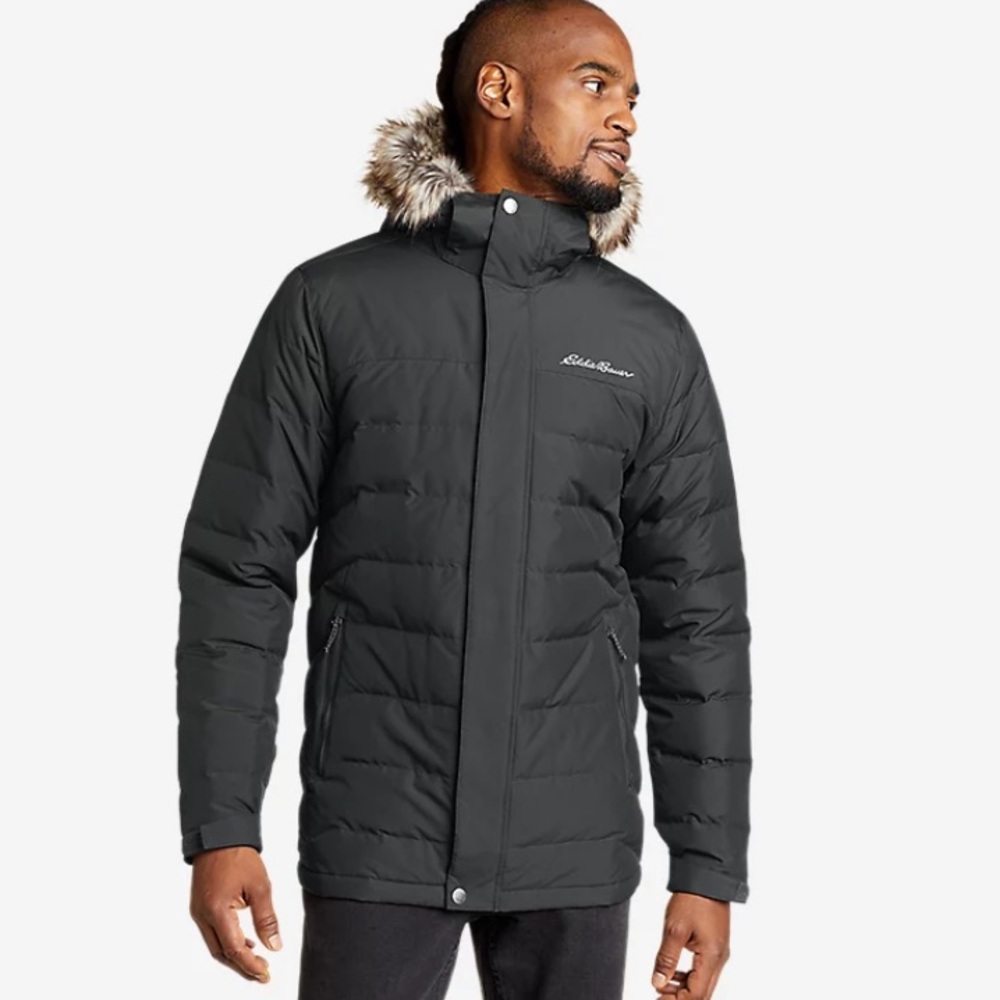 New Eddie Bauer Men’s Boundary Pass Down Parka size small